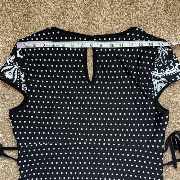 Reitmans Dress Black and White Sheath Sweetheart Neckline Women's Size M - Picture 12 of 16